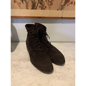 La Canadienne Savanna Boots Womens Size 11 Brown Suede Lace Up Canada Dress Shoe